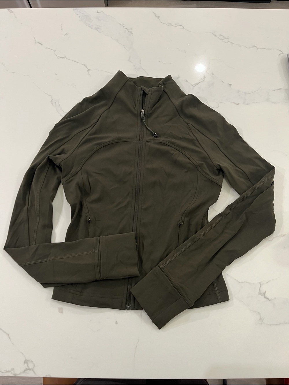 Lululemon cropped define jacket dark olive 4